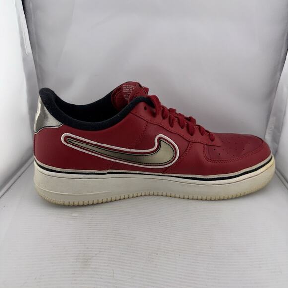Nike‎ Air Force 1 ’07 LV8 NBA Red Gold Swoosh Men’s Sz 13 Retro Sneakers Shoes main image 10